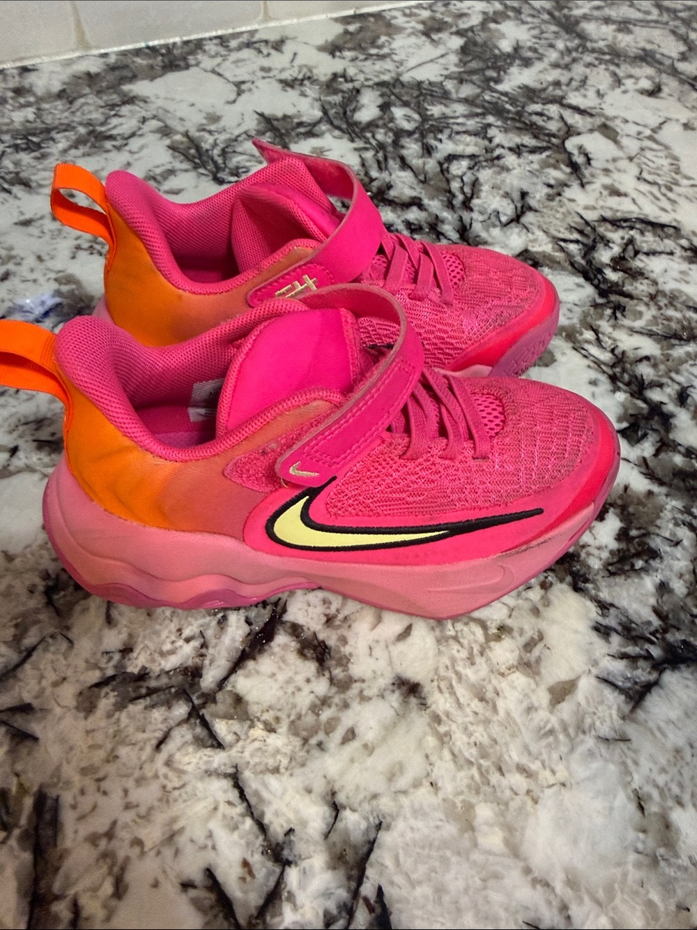 Nike Kids Hot Pink and Orange Athletic Sneakers